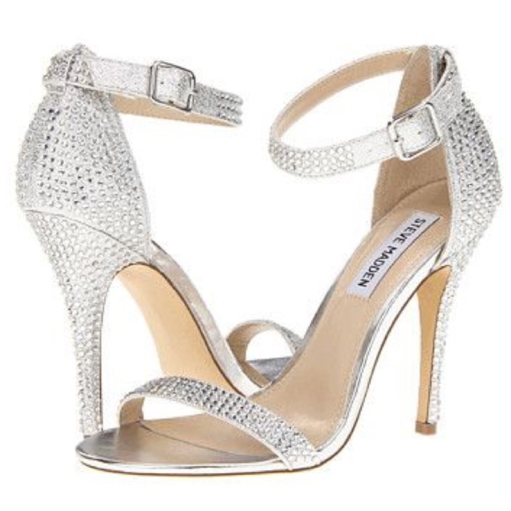 Steve Madden Blinged open ankle strap heel